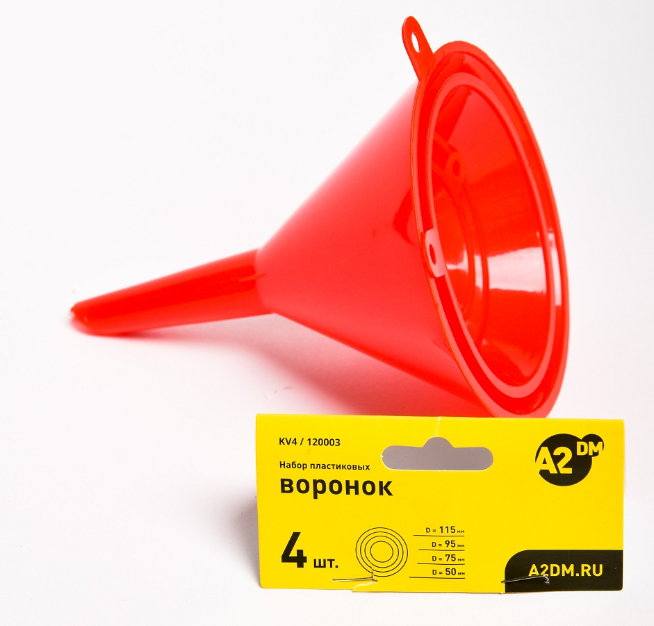 Комплект воронок A2DM, 4 шт: 50 мм, 75 мм, 95 мм, 115 мм, пакет - изображение товара