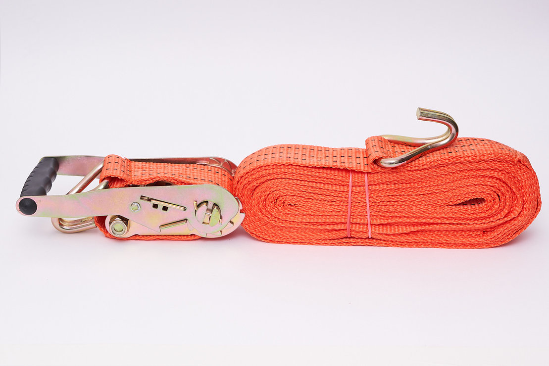 А2ДМ Стяжка груза с храповиком 196мм, 12м, шир. ленты 50мм, 2500/5000кг, пакет. - изображение товара